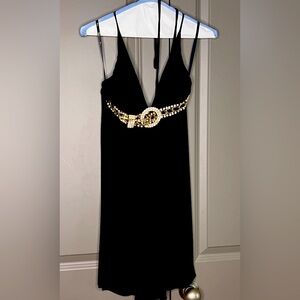 Tie around the neck party dress.